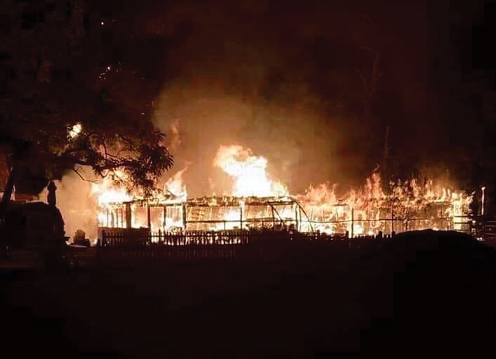 Beebe Ranch barn fire in 2019