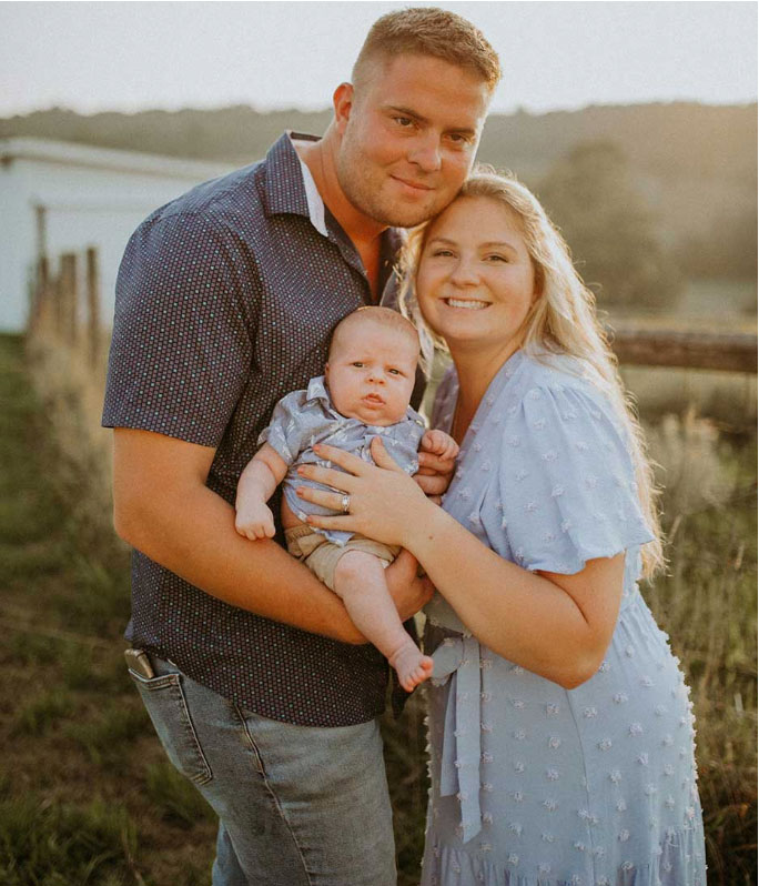 Calob Harshman and family