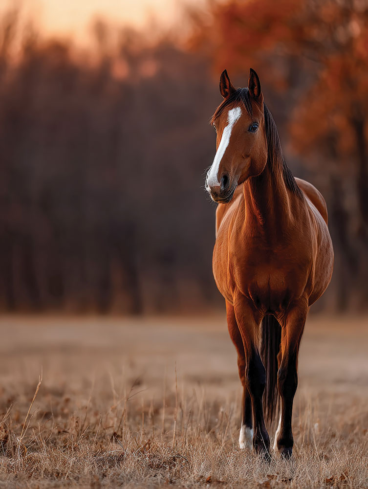 Horse in pasture image