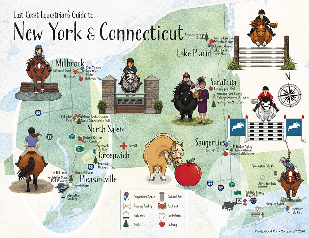 New York Connecticut Equine Map