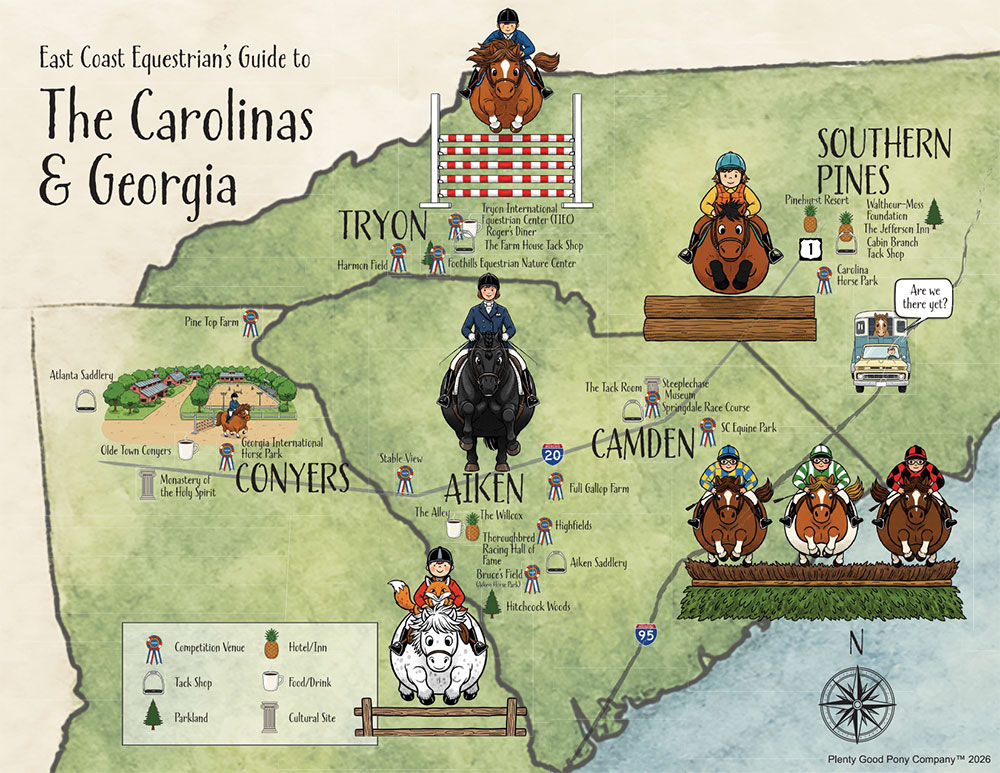 The Carolinas and Georgia Pony map